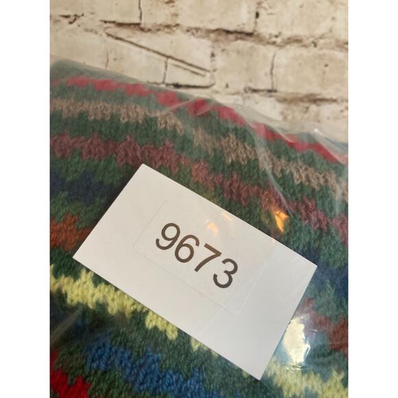 Artsy Sweater Womens XL Colorful Knit Striped Hooded Front Pockets Pullover - Picture 10 of 13